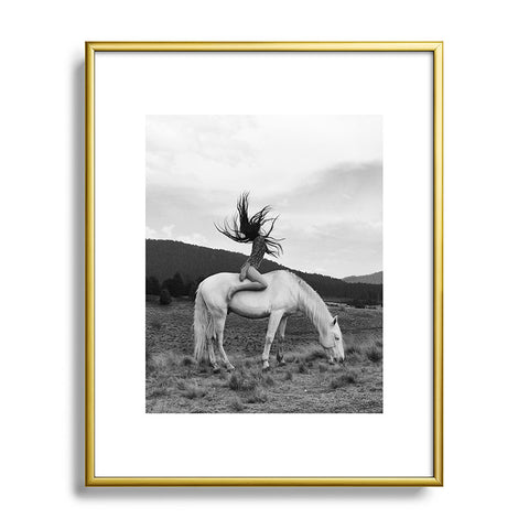 Dagmar Pels Wild Horse Girl Black Metal Framed Art Print