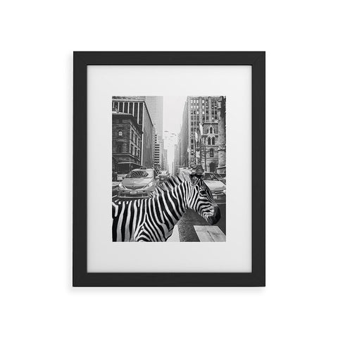 Dagmar Pels Zebra in New York City Framed Art Print