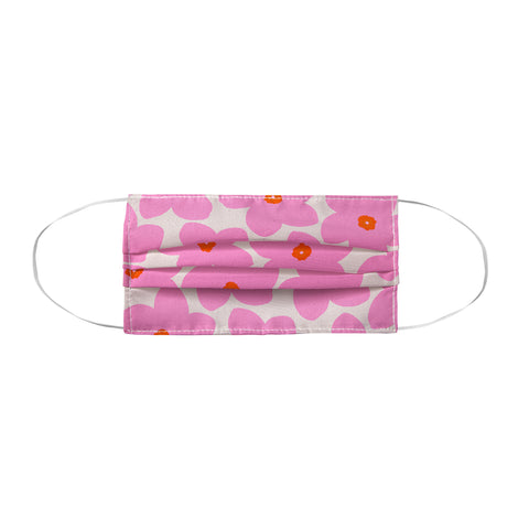 Daily Regina Designs Abstract Retro Flower Pink Face Mask