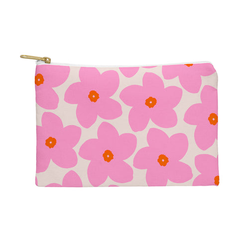 Daily Regina Designs Abstract Retro Flower Pink Pouch