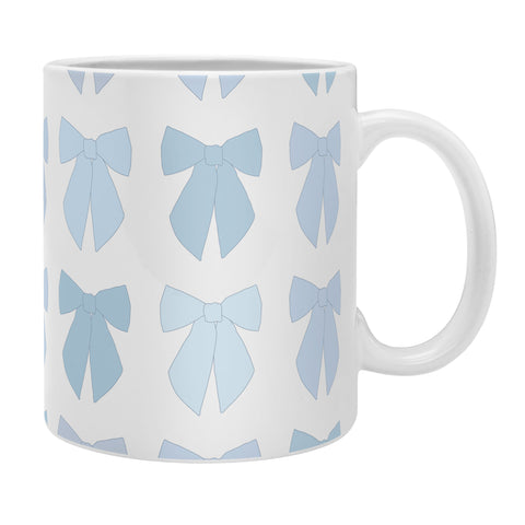 Daily Regina Designs Blue Bows Preppy Coquette Coffee Mug