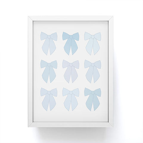 Daily Regina Designs Blue Bows Preppy Coquette Framed Mini Art Print