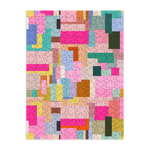 Daily Regina Designs Color Block Print Mid Century Puzzle