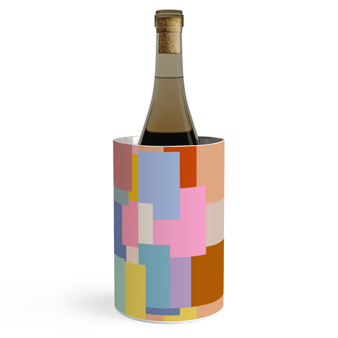 Daily Regina Designs Color Block Print Mid Century Wine Chiller