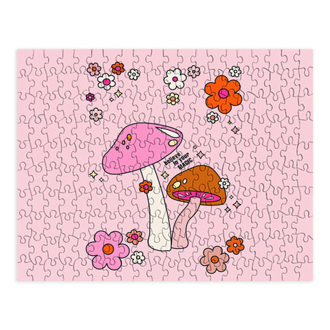Daily Regina Designs Colorful Mushrooms And Flowers Puzzle