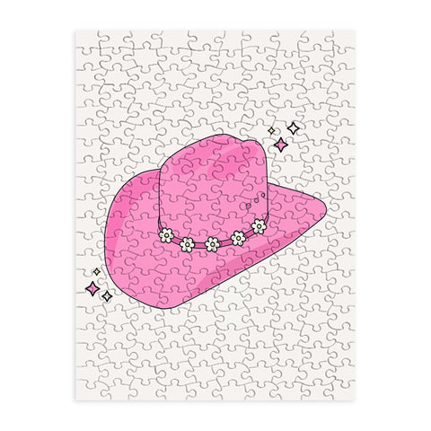 Daily Regina Designs Cowboy Hat Print Pink Puzzle