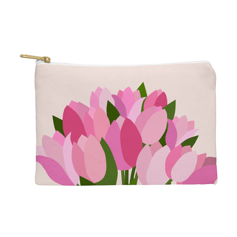 Daily Regina Designs Fresh Tulips Abstract Floral Pouch