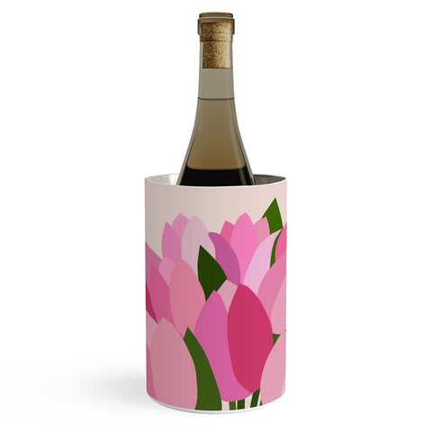 Daily Regina Designs Fresh Tulips Abstract Floral Wine Chiller