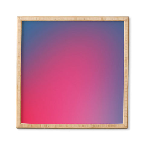 Daily Regina Designs Glowy Blue And Pink Gradient Framed Wall Art