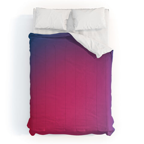 Daily Regina Designs Glowy Blue And Pink Gradient Comforter