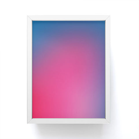 Daily Regina Designs Glowy Blue And Pink Gradient Framed Mini Art Print