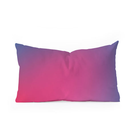 Daily Regina Designs Glowy Blue And Pink Gradient Oblong Throw Pillow
