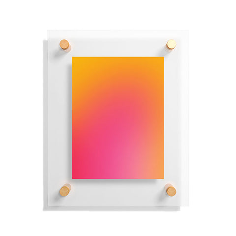 Daily Regina Designs Glowy Orange And Pink Gradient Floating Acrylic Print