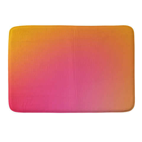 Daily Regina Designs Glowy Orange And Pink Gradient Memory Foam Bath Mat