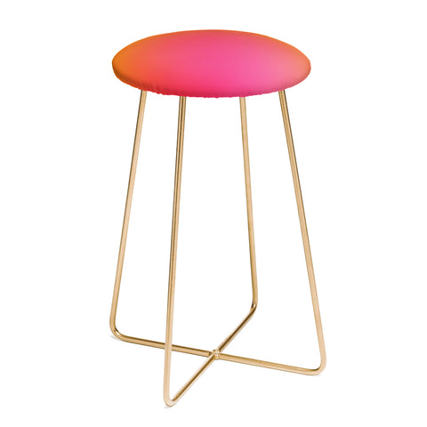 Daily Regina Designs Glowy Orange And Pink Gradient Counter Stool