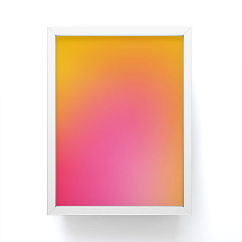 Daily Regina Designs Glowy Orange And Pink Gradient Framed Mini Art Print