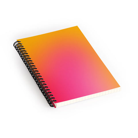 Daily Regina Designs Glowy Orange And Pink Gradient Spiral Notebook