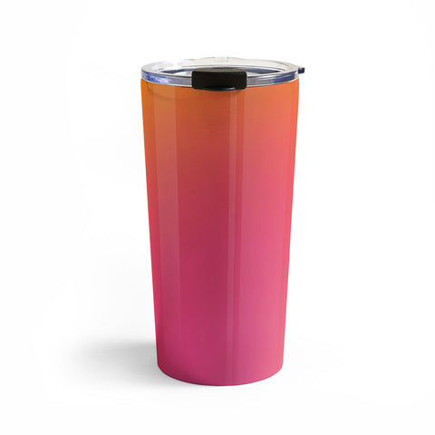 Daily Regina Designs Glowy Orange And Pink Gradient Travel Mug