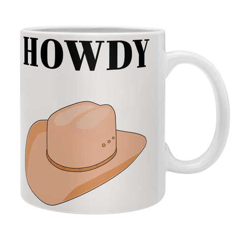 Daily Regina Designs Howdy Cowboy Hat Neutral Beige Coffee Mug