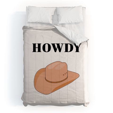 Daily Regina Designs Howdy Cowboy Hat Neutral Beige Comforter