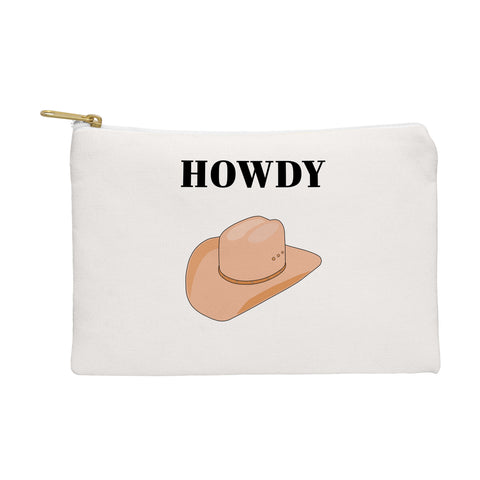 Daily Regina Designs Howdy Cowboy Hat Neutral Beige Pouch