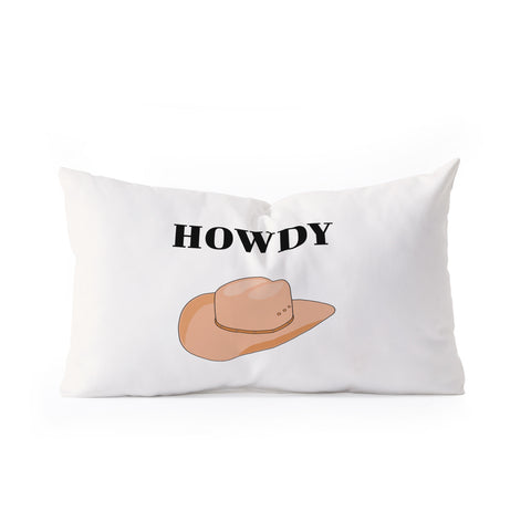 Daily Regina Designs Howdy Cowboy Hat Neutral Beige Oblong Throw Pillow