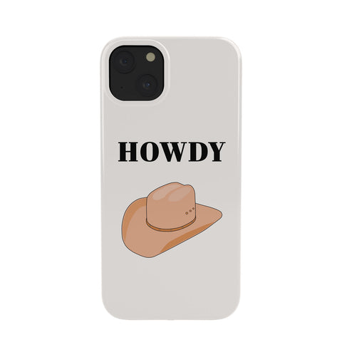 Daily Regina Designs Howdy Cowboy Hat Neutral Beige Phone Case