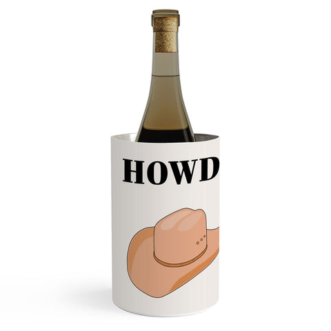 Daily Regina Designs Howdy Cowboy Hat Neutral Beige Wine Chiller