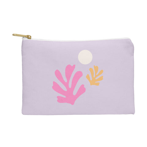 Daily Regina Designs Lavender Abstract Leaves Modern Pouch