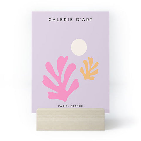 Daily Regina Designs Lavender Abstract Leaves Modern Mini Art Print