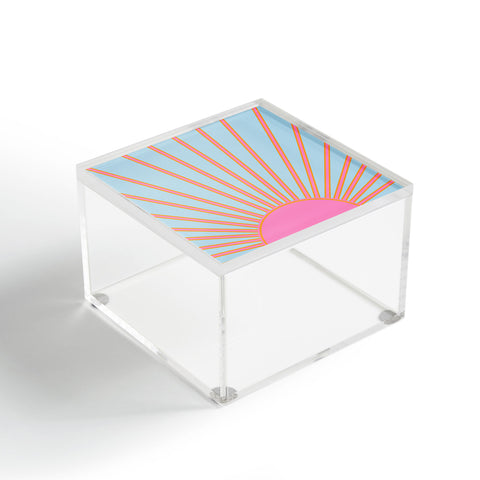 Daily Regina Designs Le Soleil 02 Abstract Retro Acrylic Box