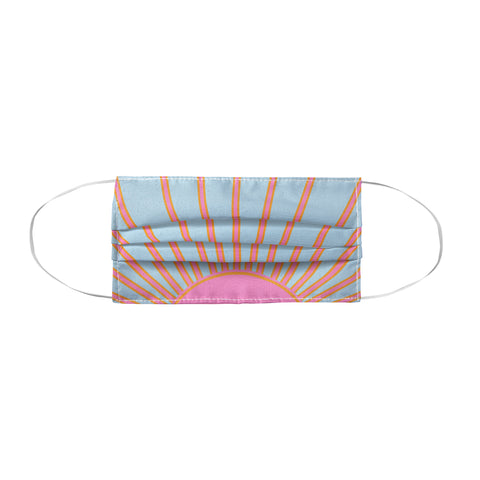 Daily Regina Designs Le Soleil 02 Abstract Retro Face Mask