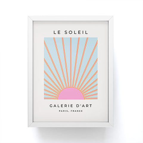 Daily Regina Designs Le Soleil 02 Abstract Retro Framed Mini Art Print
