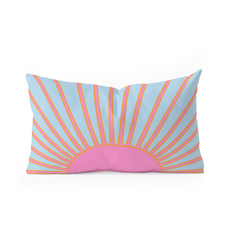 Daily Regina Designs Le Soleil 02 Abstract Retro Oblong Throw Pillow