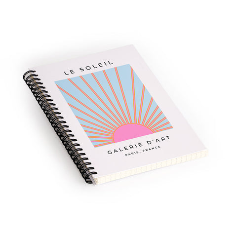 Daily Regina Designs Le Soleil 02 Abstract Retro Spiral Notebook