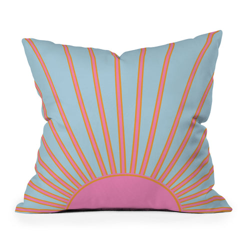 Daily Regina Designs Le Soleil 02 Abstract Retro Outdoor Throw Pillow