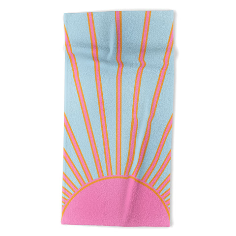 Daily Regina Designs Le Soleil 02 Abstract Retro Beach Towel