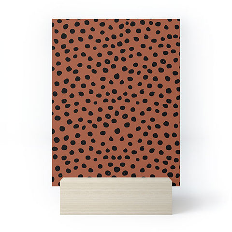 Daily Regina Designs Leopard Print Rust Animal Print Mini Art Print