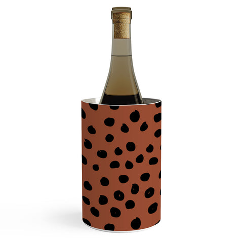 Daily Regina Designs Leopard Print Rust Animal Print Wine Chiller