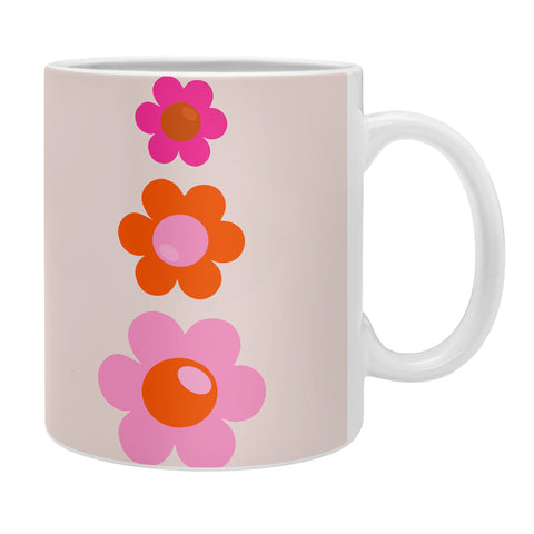 Daily Regina Designs Les Fleurs 01 Abstract Retro Coffee Mug