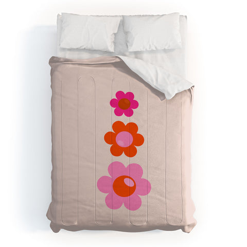 Daily Regina Designs Les Fleurs 01 Abstract Retro Comforter