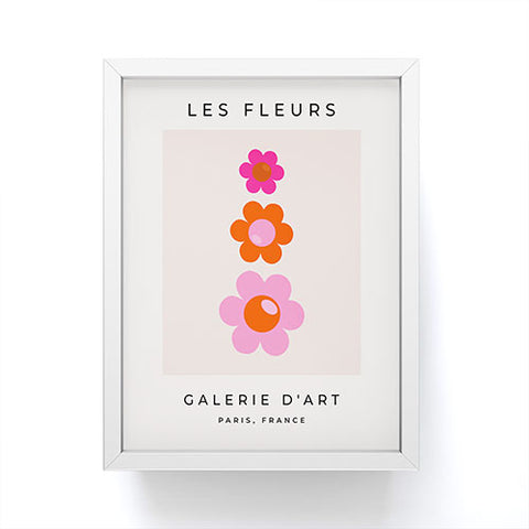 Daily Regina Designs Les Fleurs 01 Abstract Retro Framed Mini Art Print
