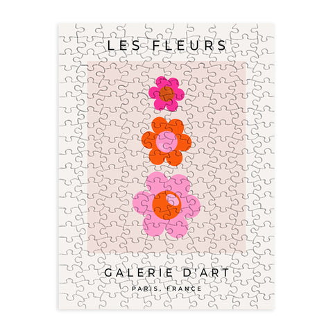 Daily Regina Designs Les Fleurs 01 Abstract Retro Puzzle