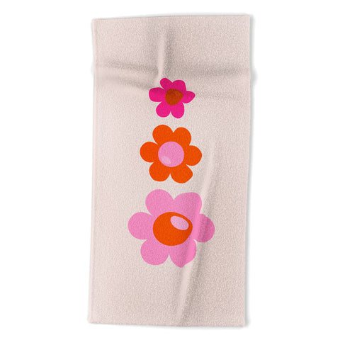 Daily Regina Designs Les Fleurs 01 Abstract Retro Beach Towel
