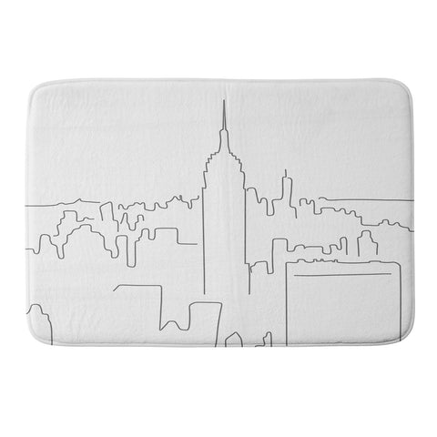 Daily Regina Designs Minimal Line New York City Memory Foam Bath Mat