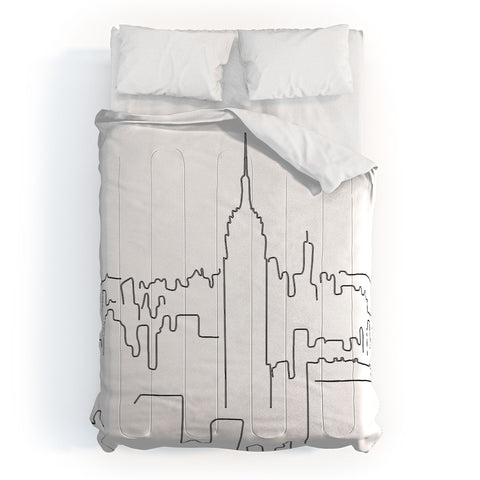 Daily Regina Designs Minimal Line New York City Comforter