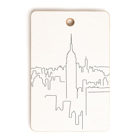 Daily Regina Designs Minimal Line New York City Cutting Board Rectangle