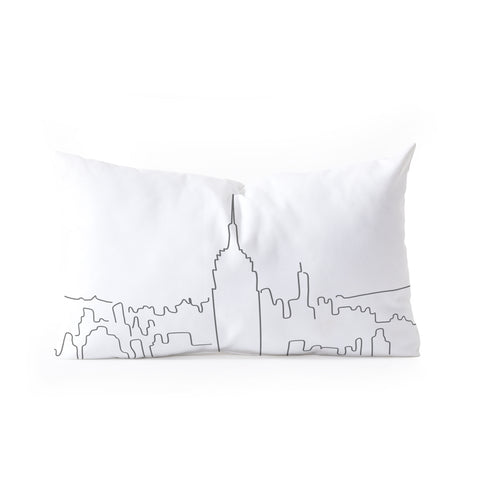 Daily Regina Designs Minimal Line New York City Oblong Throw Pillow