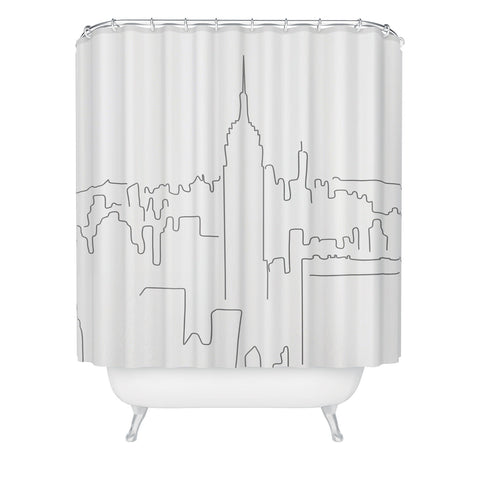 Daily Regina Designs Minimal Line New York City Shower Curtain