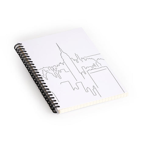 Daily Regina Designs Minimal Line New York City Spiral Notebook